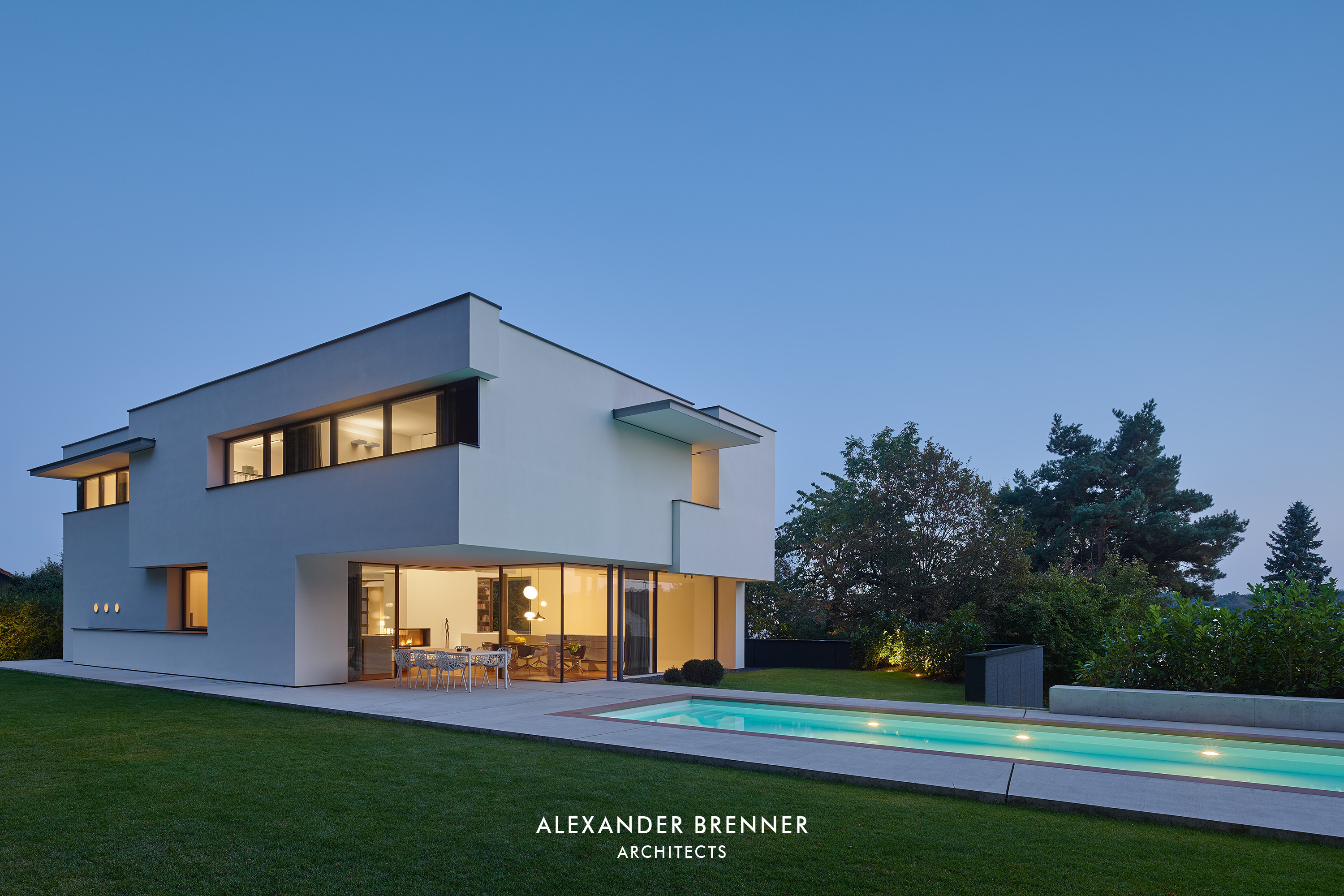 Haus am Wald, Stadtvilla, Stuttgart, Alexander Brenner, moderne Villa